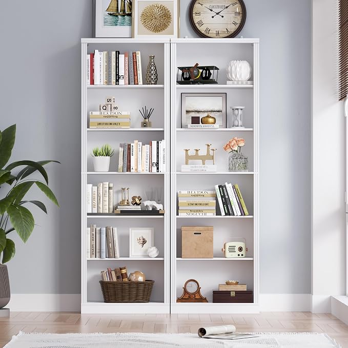 75" Tall Bookshelf, 6-Tier Floor Standing Bookcase - Image 4