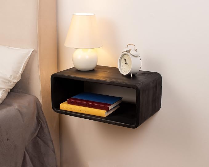 Floating Nightstand Wooden, Bedside Table, Nightstand Shelf, Wall Mounted - Image 4
