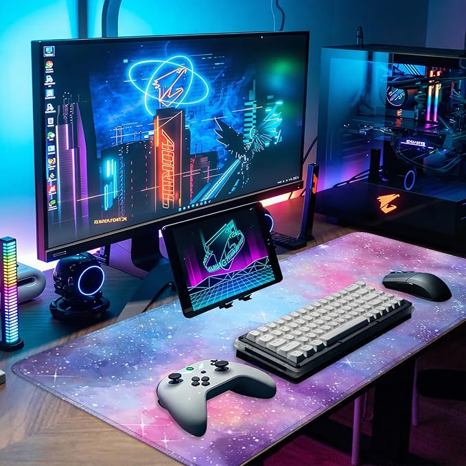 Galaxy Mouse Pad Large, Extended Gaming Desk Mat – 31.5 x 11.8 in – Watercolor - Image 5