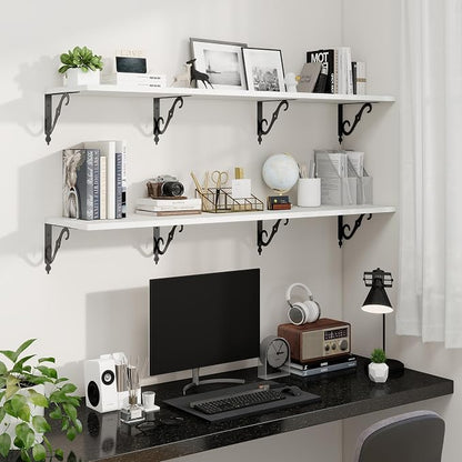 Fun Memories 55 Inch Floating Shelves, Long Floating Shelves Wall-Mounted - Image 2