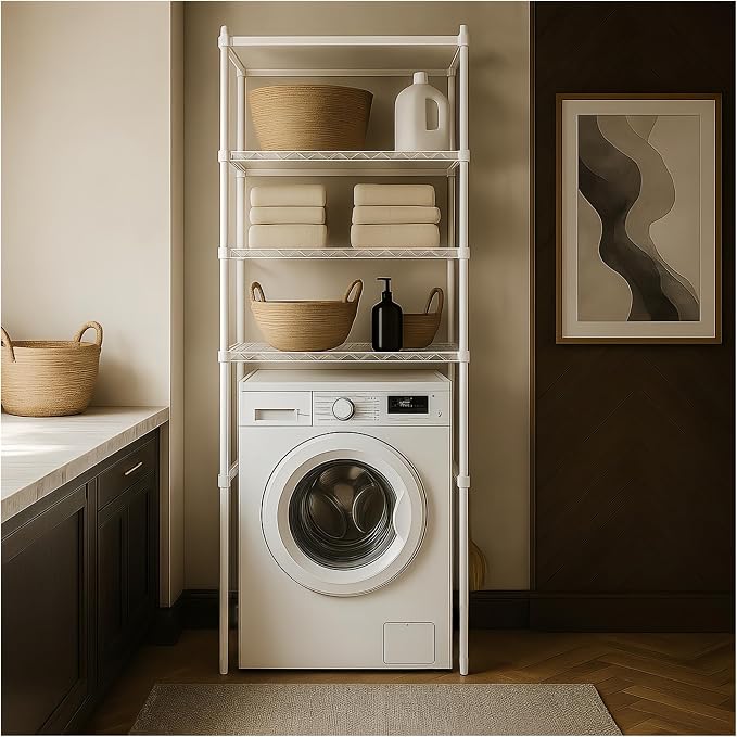 Washer, Dryer and Refrigerator Top Shelf by Unknown