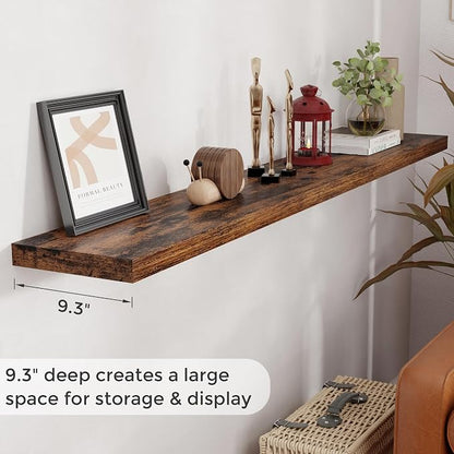 Fun Memories 72 Inch Floating Shelves, 72 x 9.3 Rustic Wooden Fireplace Mantel - Image 4