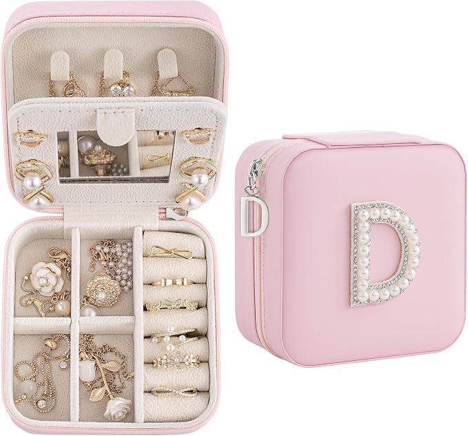 Birthday Gifts For Women, Initial Jewelry Box, Travel Jewelry Case, Gifts for by Unknown