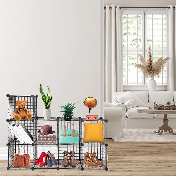 TUMUCUTE Wire Cube Storage Organizer, Metal Storage Shelves Bookshelf, - Image 2