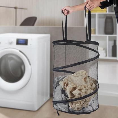 Mesh Popup Laundry Hamper 115L Foldable Laundry Basket Extra Large Capacity - Image 5