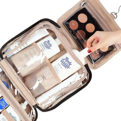 NISHEL Travel Toiletry Bag for Women, Makeup Essentials Organizer, Hanging Case - Image 4