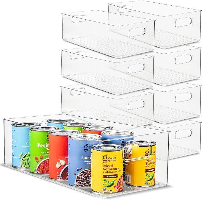 primebox Plastic Food Storage 8 Pack Clear Container Bin by primebox