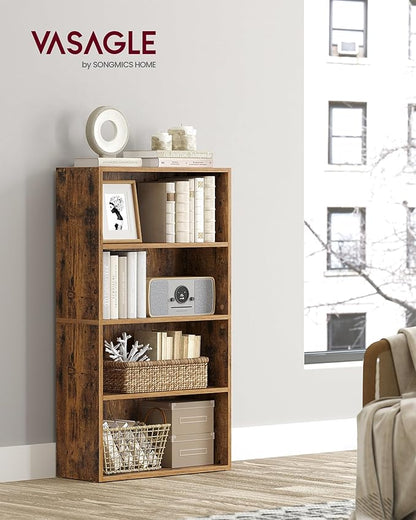 VASAGLE Set of 2 Bookshelves, 23.6 Inches Wide, 4-Tier Open Bookcases - Image 2
