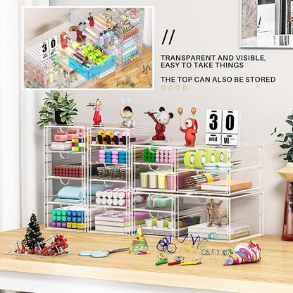 Makeup Organizer Storage With 16 Drawers, Desk Organizers, Dustproof Storage - Image 6