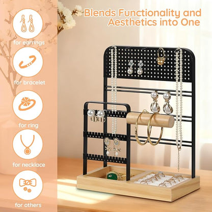 QILICHZ 5-Tier Jewelry Holder, Jewelry Organizer Stand - Image 2