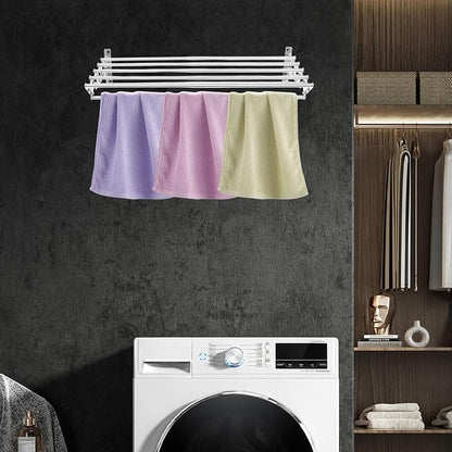 Wall Mounted Laundry Drying Rack, Retractable Clothes Drying Rack - Image 3