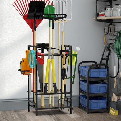 Garden Tool Organizer for Garage, Yard Tool Rack, Holds Up to 36 Long-Handled - Image 4