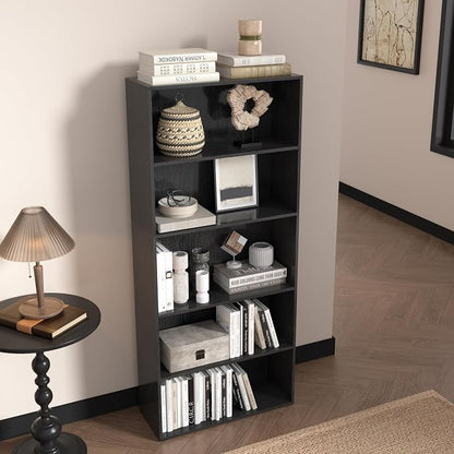5 Tier book shelf, 5 Cube Storage Organizer, 5 Tier Cube Low Bookcase - Image 4