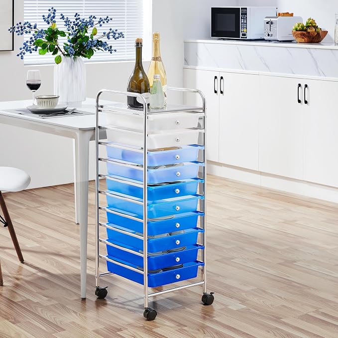 Yaheetech Rolling Cart Organizer Plastic Trolley - Image 5