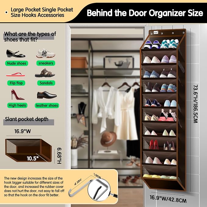 10 Tier Over The Door Organizer - Image 2