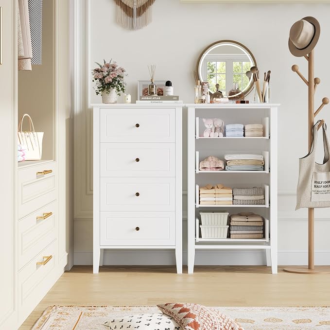 TTVIEW 4 Drawer Dresser, Tall Wood Storage Chest Cabinet - Image 5