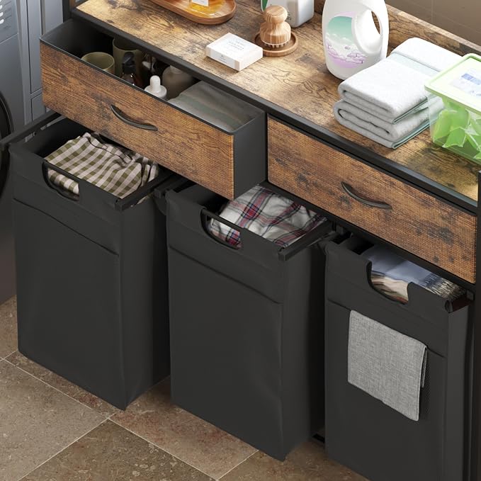 Laundry Hamper baskets 3 Section - Image 6