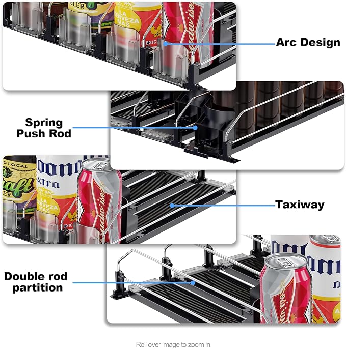 Drink Organizer for Mini Fridge, 12oz - Image 3