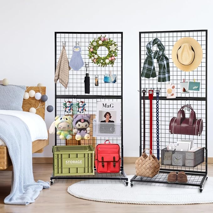 Grid Wall Panels, 2 Packs 3'x 6' Gridwall Display Stand - Image 2