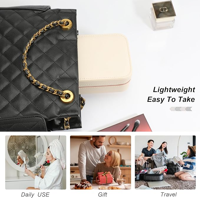 Travel Jewelry Case, Small Jewelry Organizer Box Portable Jewellery Box - Image 4