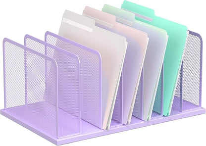 Kuntine.B Desk File Organizer Upright Mesh Desktop Organizer File Sorter Office by KuntineB