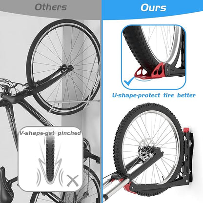 WALMANN BIKEPAL No Lifting Wall Mount Swivel Bike Rack, Vertical Bike Wall - Image 6