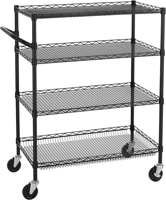 Finnhomy 4 Tier Heavy Duty Commercial Grade Rolling Cart by Finnhomy