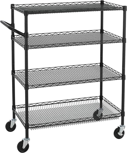 Finnhomy 4 Tier Heavy Duty Commercial Grade Rolling Cart by Finnhomy