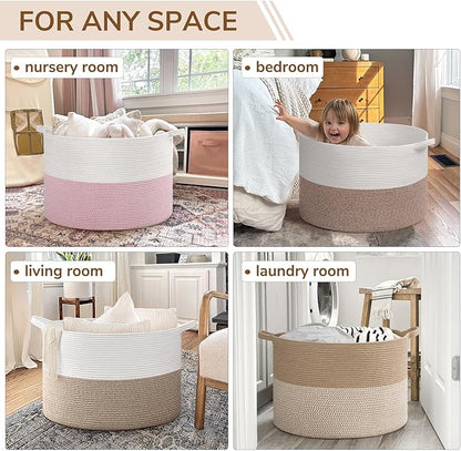 INDRESSME 115L Extra Large Woven Baskets - Image 4