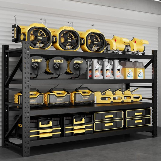 8000LBS Metal Garage Shelving Unit 68" W Storage Shelves Heavy Duty 4 Tier by ZAOUS