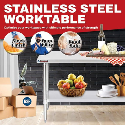 DuraSteel 24x60 Stainless Steel Work Table - Image 2