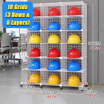 Stackable Safety Helmet Storage Boxes, Large Adjustable Hard Hat Placement - Image 2