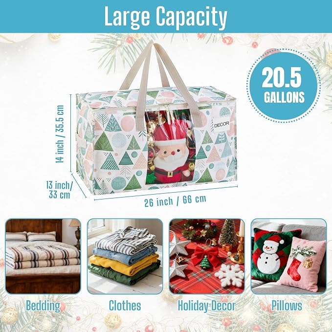 VENO 2 Pack Moving Bags, Large Christmas Storage Bins - Image 4