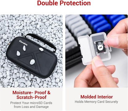 EVA PU Micro SD Card Case with 60 Individual Plastic TF Card Holders - Image 6