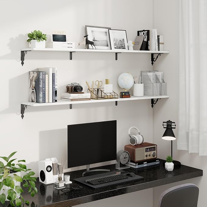 Fun Memories 55 Inch Floating Shelves, Long Floating Shelves Wall-Mounted - Image 2