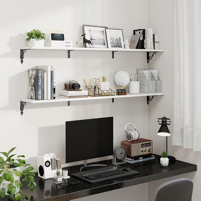 Fun Memories 55 Inch Floating Shelves, Long Floating Shelves Wall-Mounted - Image 2