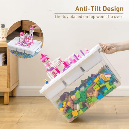 Citylife 17 QT Plastic Storage Bins Clear Storage Box - Image 9