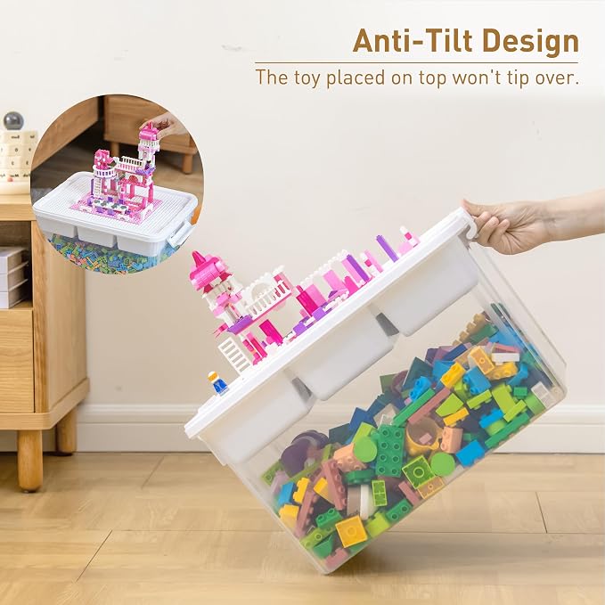 Citylife 17 QT Plastic Storage Bins Clear Storage Box - Image 7