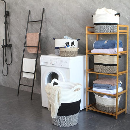 Sea Team Large Size Cotton Rope Woven Storage Basket - Image 2