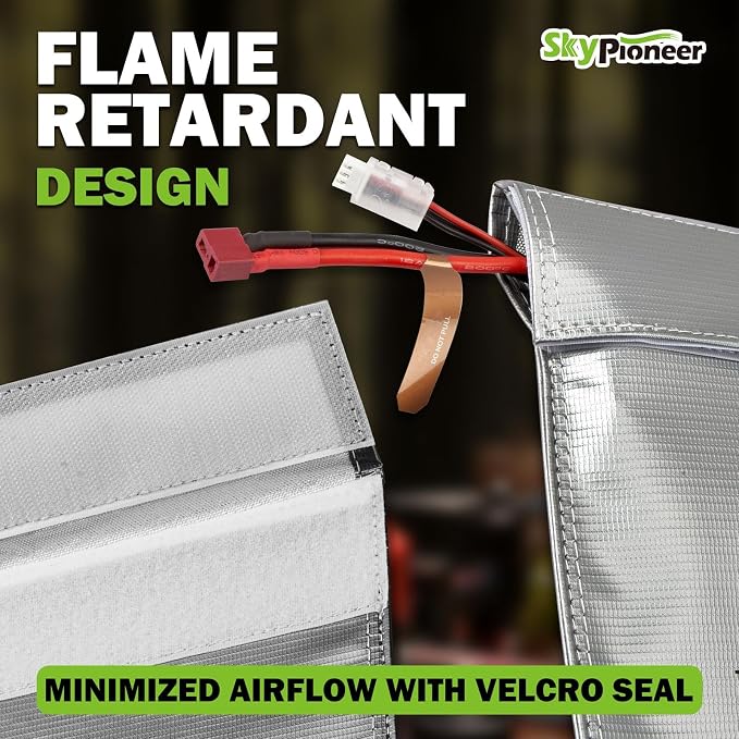 2 Pack Lipo Safe Bags, Fire Retardant Lipo Battery Bag, 6.9''x9'' Silver - Image 6