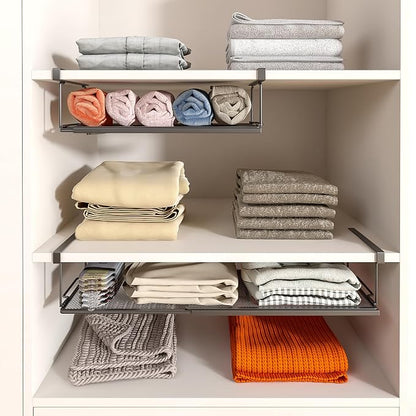 Expandable Under Cabinet Shelf, Extendable Under Shelf Storage - Image 2