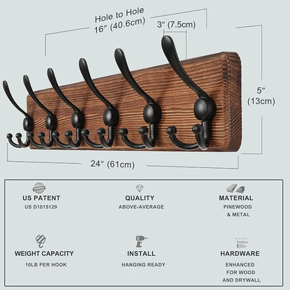 Dseap Coat Rack Wall Mounted - Image 6