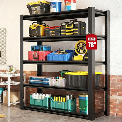 78" H Garage Shelving, Metal Storage Shelves, 3000LBS Heavy Duty Shelving by Unknown