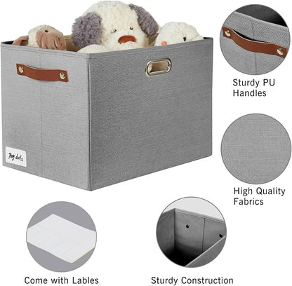 3-Pack Foldable Fabric Storage Bins - Image 3