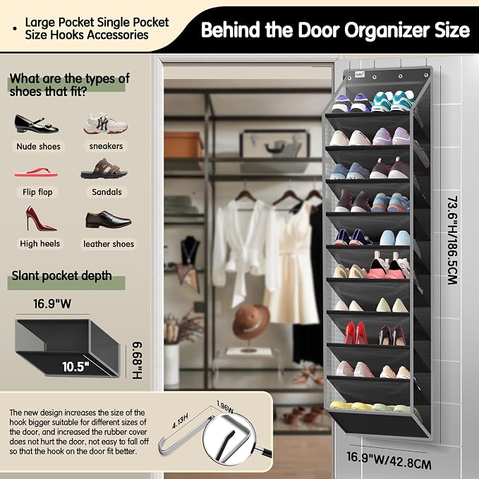 10 Tier Over The Door Organizer - Image 2