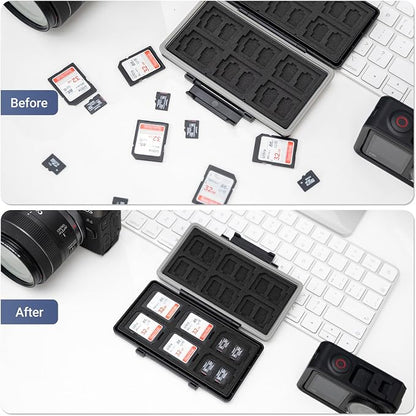 36 Slots Memory Card Case Water-Resistant Anti-Shock Memory Card Wallet - Image 7