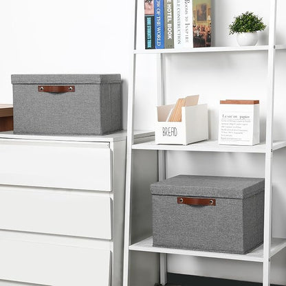 Temary Storage Bins with Lids 2-Pack Large Foldable Storage Baskets with Lid - Image 5