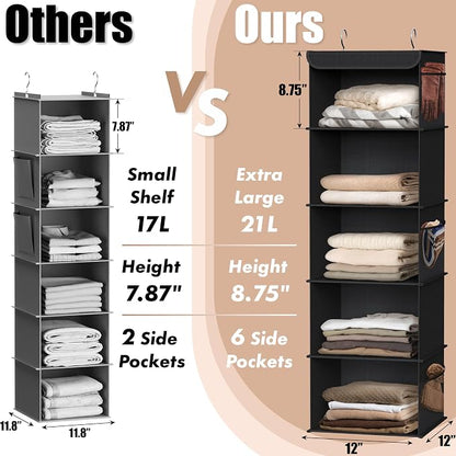 Simple Houseware 5 Shelf Hanging Closet Organizer - Image 4
