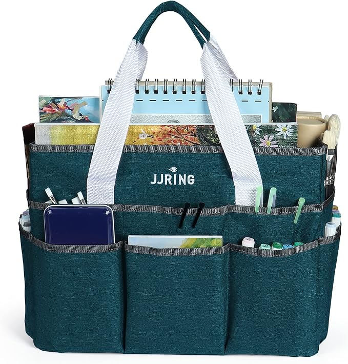 JJRING Craft Organizer Tote Bag, Large Art Storage Caddy - Image 3