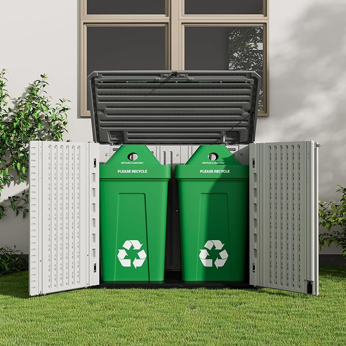 ZZM 4x3FT Heavy-Duty Outdoor Storage Shed | 34 Cu.Ft Waterproof Resin Cabinet - Image 6